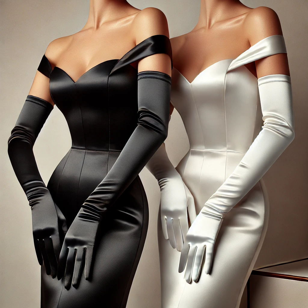 Guantes Largos de Satén para Anfitrionas