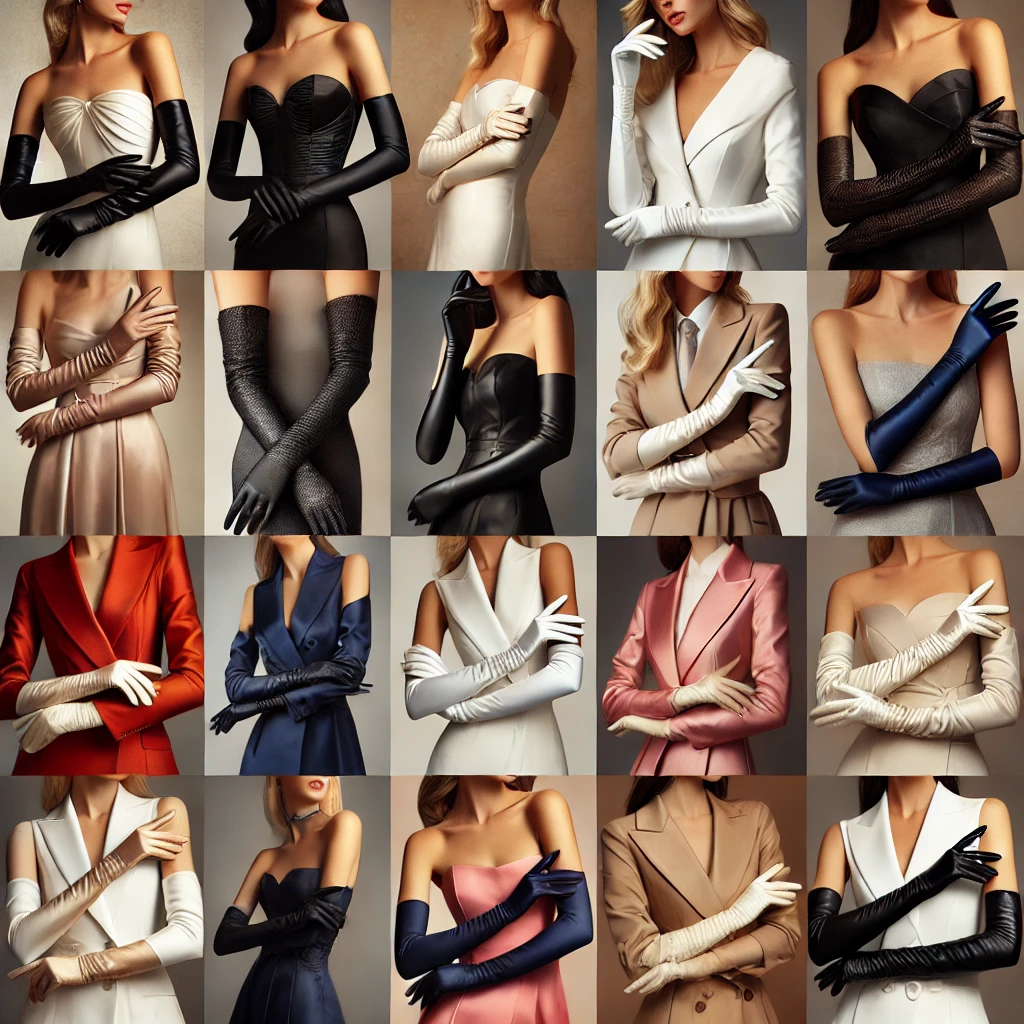 Guantes Largos de Satén para Anfitrionas